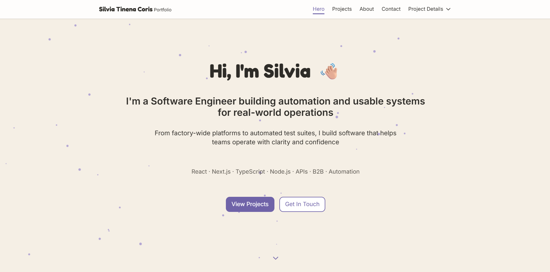 First working version of the portfolio, focused on structure and content before visual polish